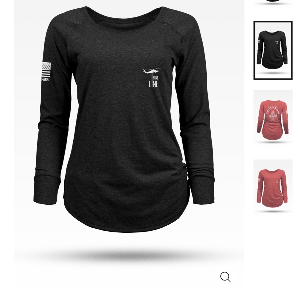 Nine Line Women's Black Long Sleeve Tee Celebrate America’s 250 B-Day!!🇺🇸